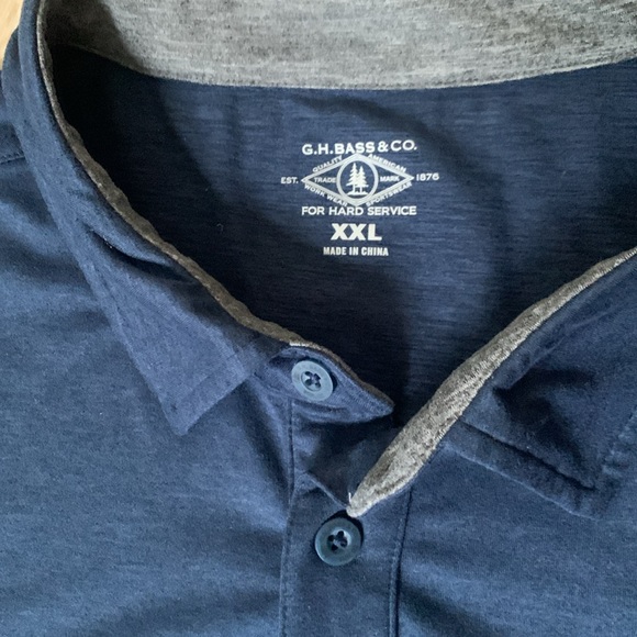 G.H. BASS & CO. Men's Blue Polo Shirt - Picture 3 of 7